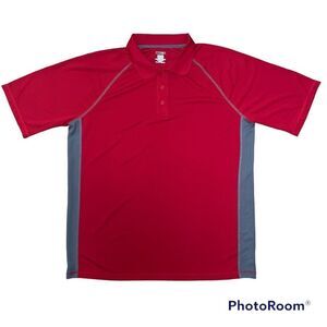 Moheen Cool Shirt Mens Large Red Dri Short Sleeve‎ Polo UPF 50 Outdoor Hiking